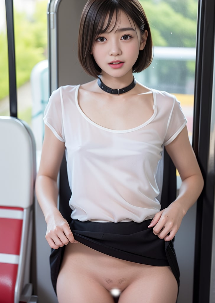 【リアル】スケスケでブラ丸見え！おま〇こも見せてくれる美女///[リアルAIエロ画像]