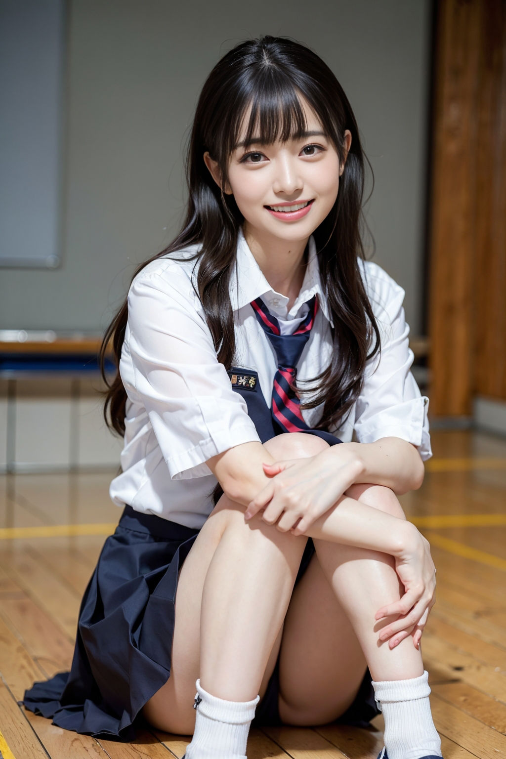【リアル】制服JKを拘束して恥ずかしい姿にするリアルAIエロ画像