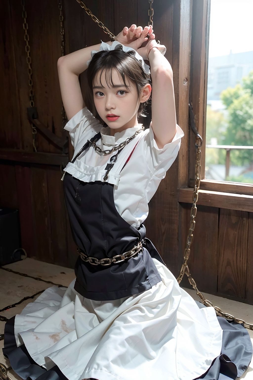 【リアル】メイドが嫌がりながら性処理してくれるリアルAIエロ画像