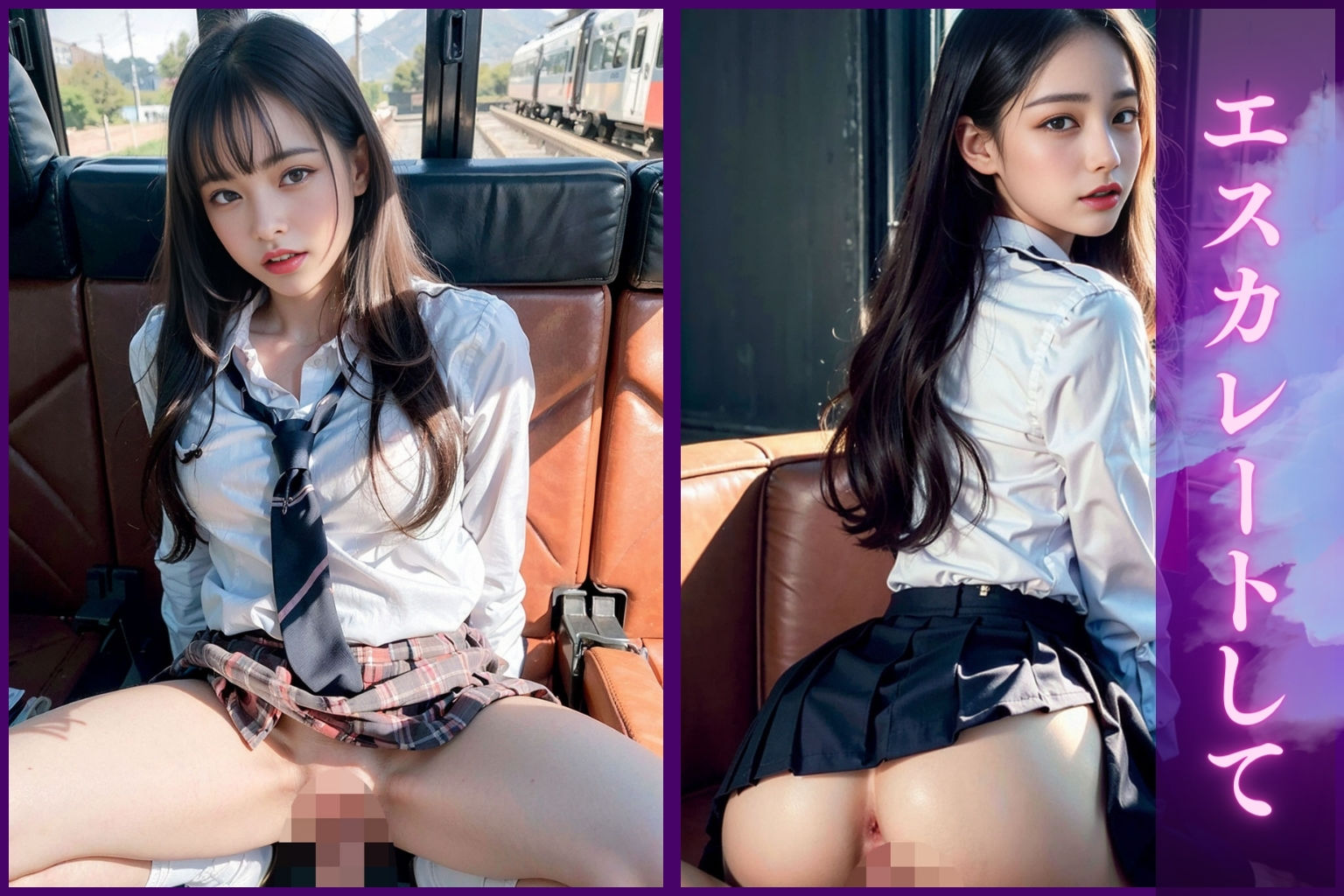 【リアル】巨乳JKを露出調教！見られると興奮するの///【リアルAIエロ画像】