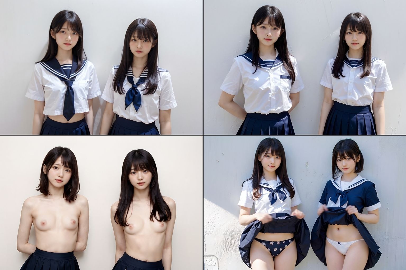 【リアル】パイパンJKのエッチな姿【リアルAIエロ画像】
