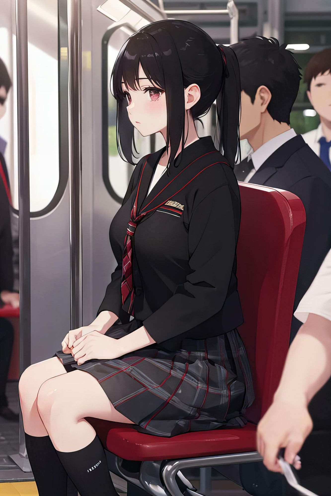 【二次】電車でJKとセックスし放題(パート4)[二次元AIエロ画像]