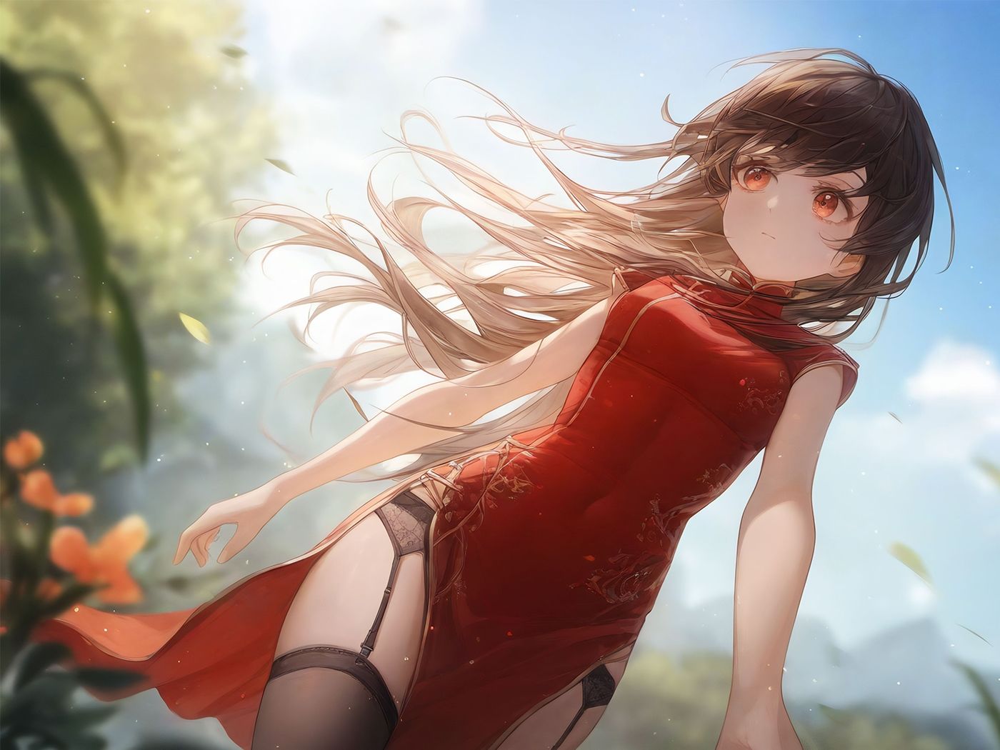 【二次元エロ画像】チャイナドレスのCGエロ画像