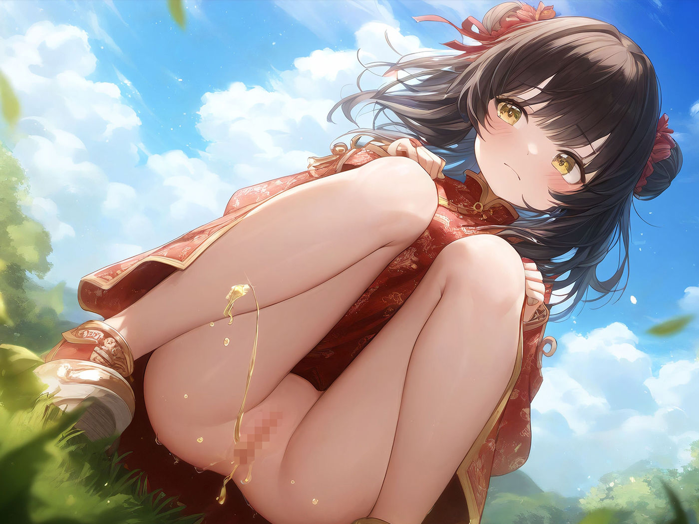 【二次元エロ画像】チャイナドレスのCGエロ画像