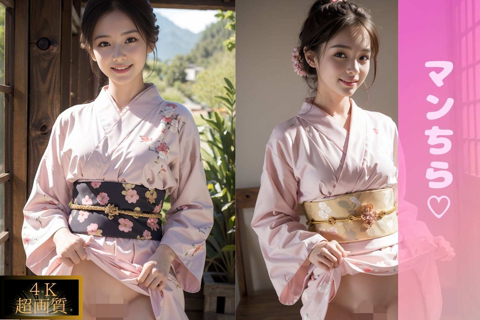 【リアル】和服を着た人妻のリアルAIエロ画像