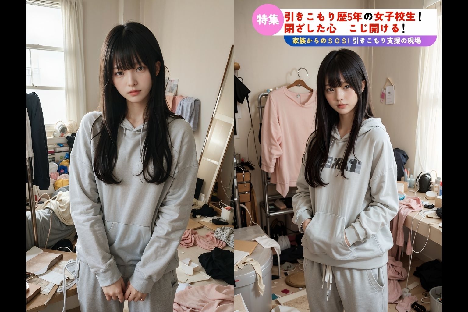 【リアル】引きこもりJKとエッチするリアルAIエロ画像