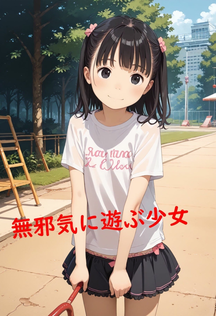 【セリフつき二次】監禁!遊ぶ少女を連れ去りレ〇プする台詞ありの二次元AIエロ画像