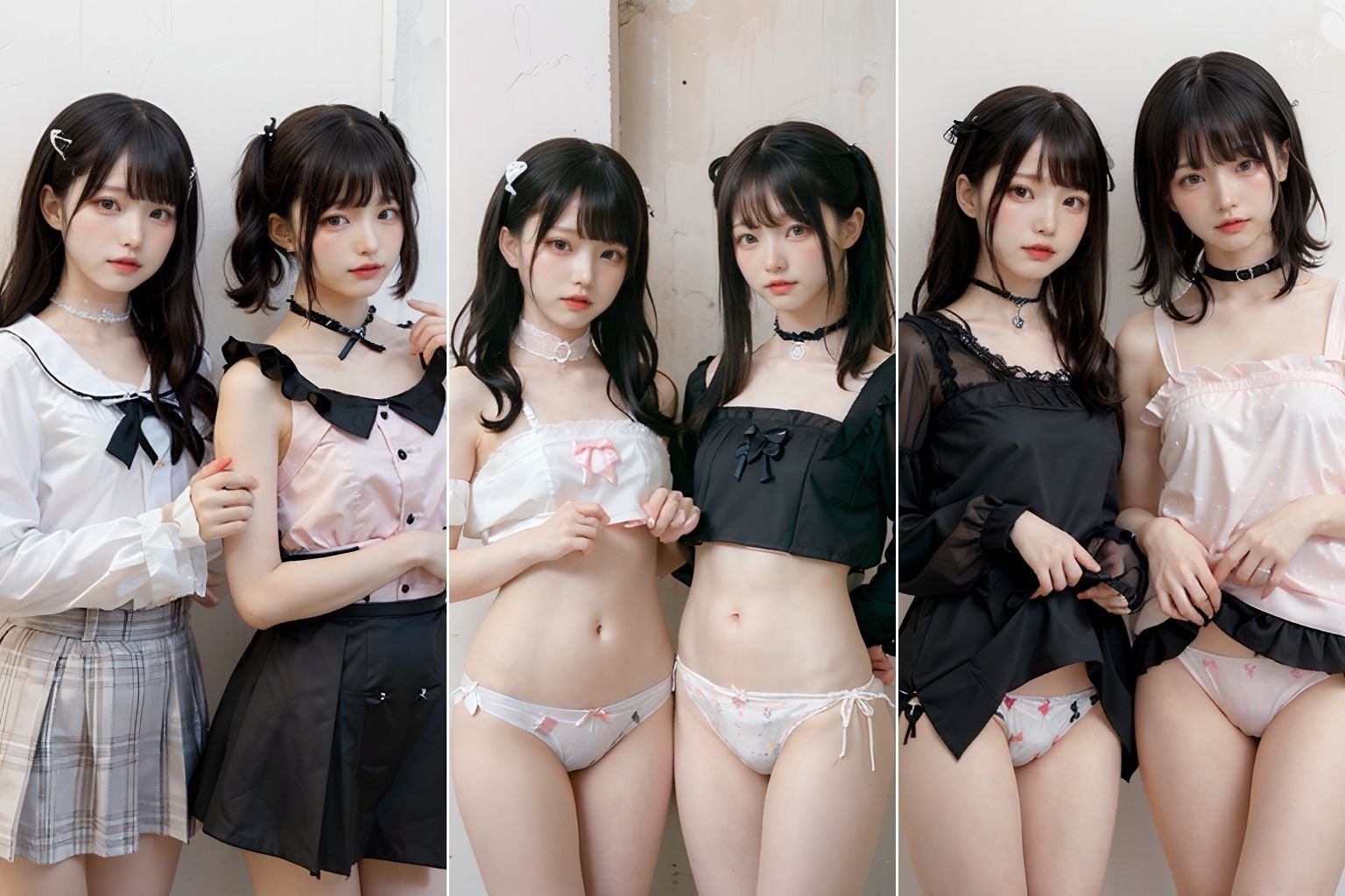 【リアル】地雷系のトー横JKが野外露出しちゃうリアルAIエロ画像