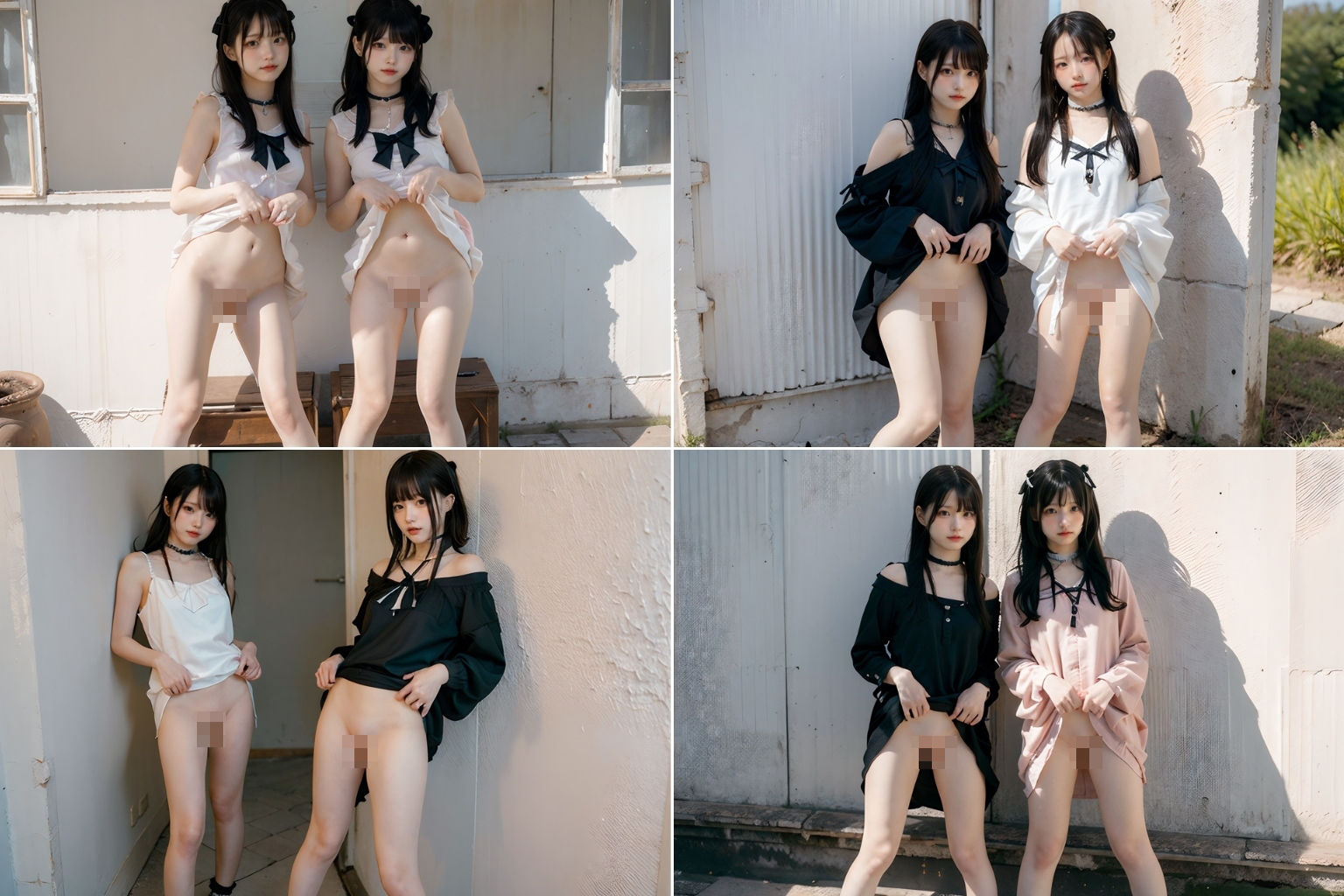 【リアル】地雷系のトー横JKが野外露出しちゃうリアルAIエロ画像