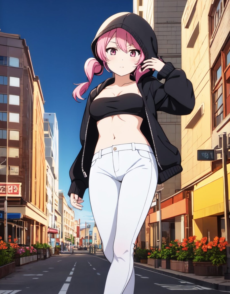 【独占・二次元】おしゃれな女の子が露出するオリジナルCGエロ画像