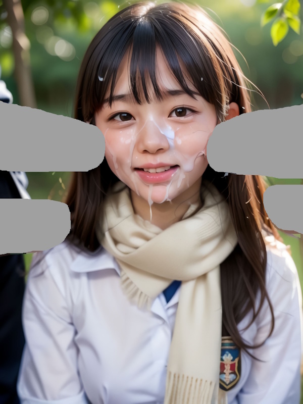 【リアル】制服美少女にぶっかけ[リアルAIエロ画像]