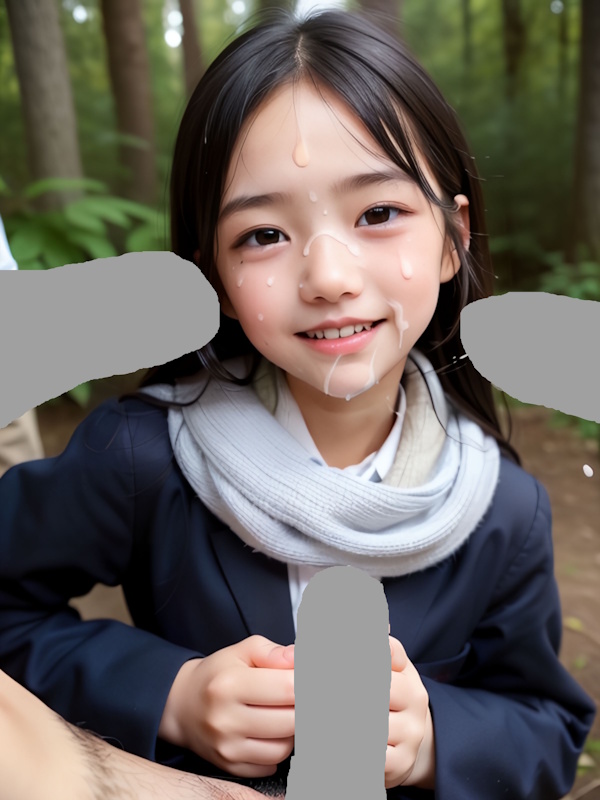 【リアル】制服美少女にぶっかけ[リアルAIエロ画像]