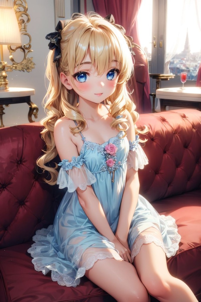 【二次元AIエロ】金髪美少女の南国エロ物語