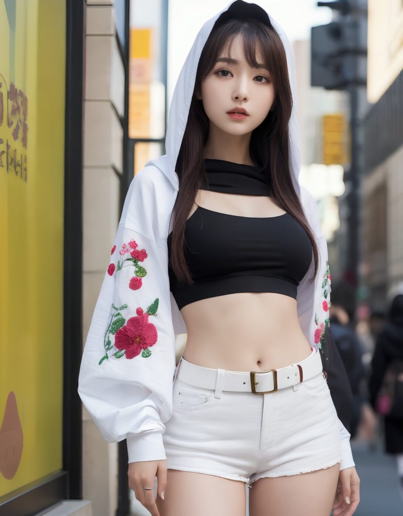 【リアル系AI画像】へそ出しコーデのおしゃれ美女(AIグラビア編)