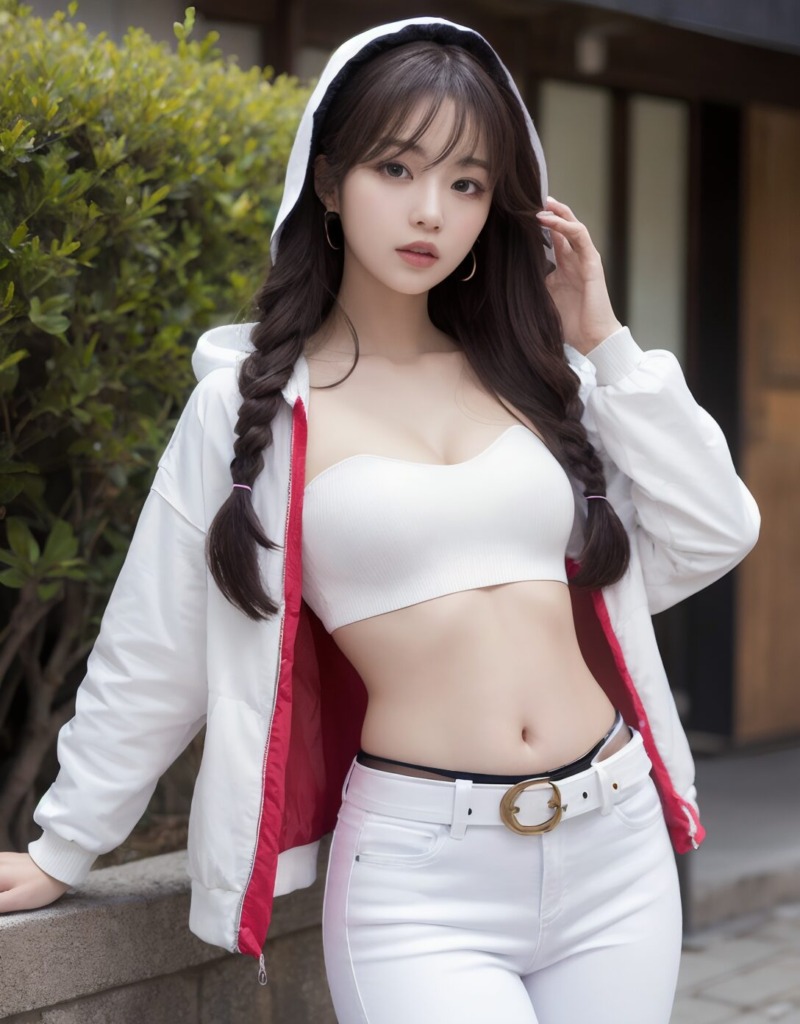 【リアル系AI画像】へそ出しコーデのおしゃれ美女(AIグラビア編)