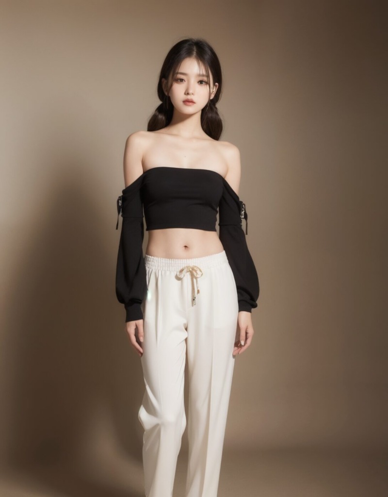 【リアル系AI画像】へそ出しコーデのおしゃれ美女(AIグラビア編)