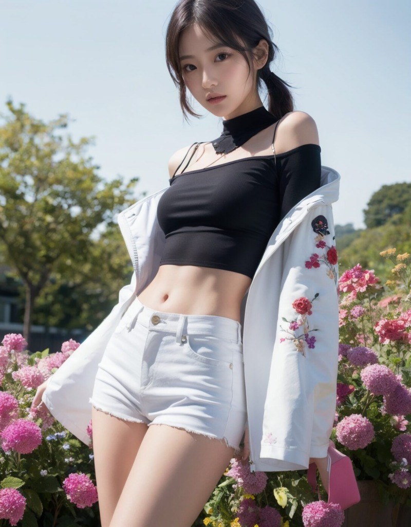 【リアル系AI画像】へそ出しコーデのおしゃれ美女(AIグラビア編)