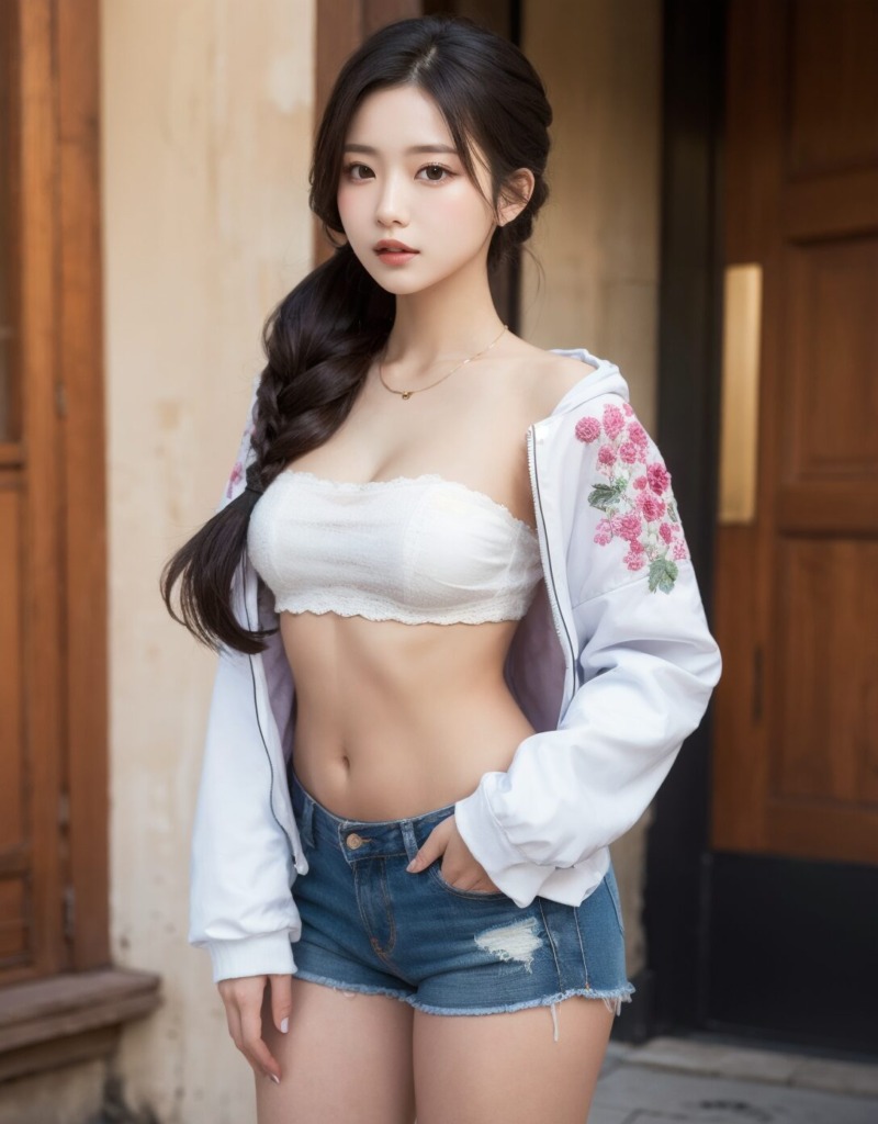 【リアル系AI画像】へそ出しコーデのおしゃれ美女(AIグラビア編)