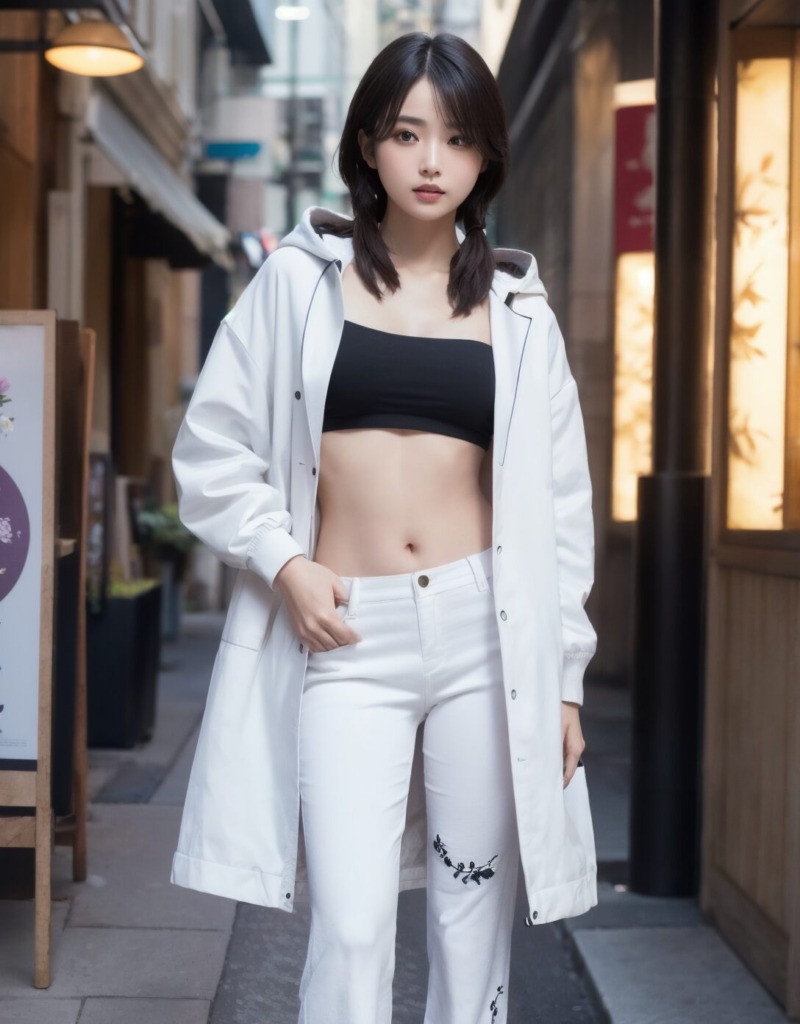 【リアル系AI画像】へそ出しコーデのおしゃれ美女(AIグラビア編)