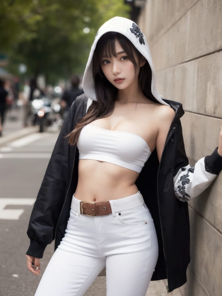 【リアル系AI画像】へそ出しコーデのおしゃれ美女(AIグラビア編)