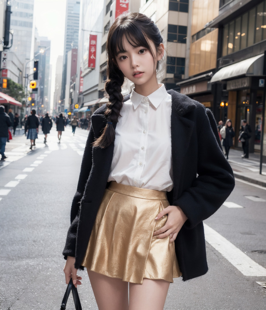 【リアルAI画像】スカートを履いたオシャレ女子(AIグラビア)