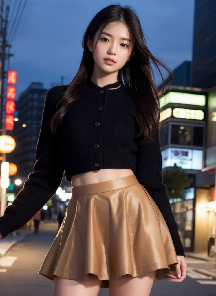 【リアルAI画像】スカートを履いたオシャレ女子(AIグラビア)