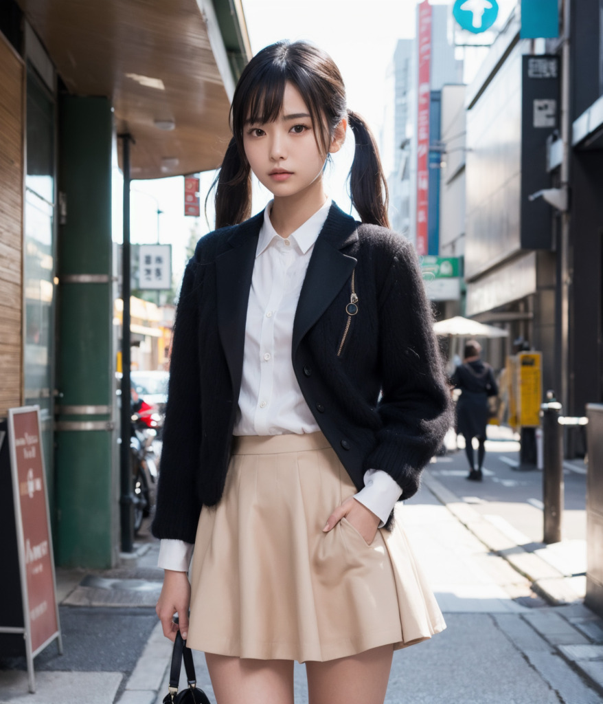 【リアルAI画像】スカートを履いたオシャレ女子(AIグラビア)