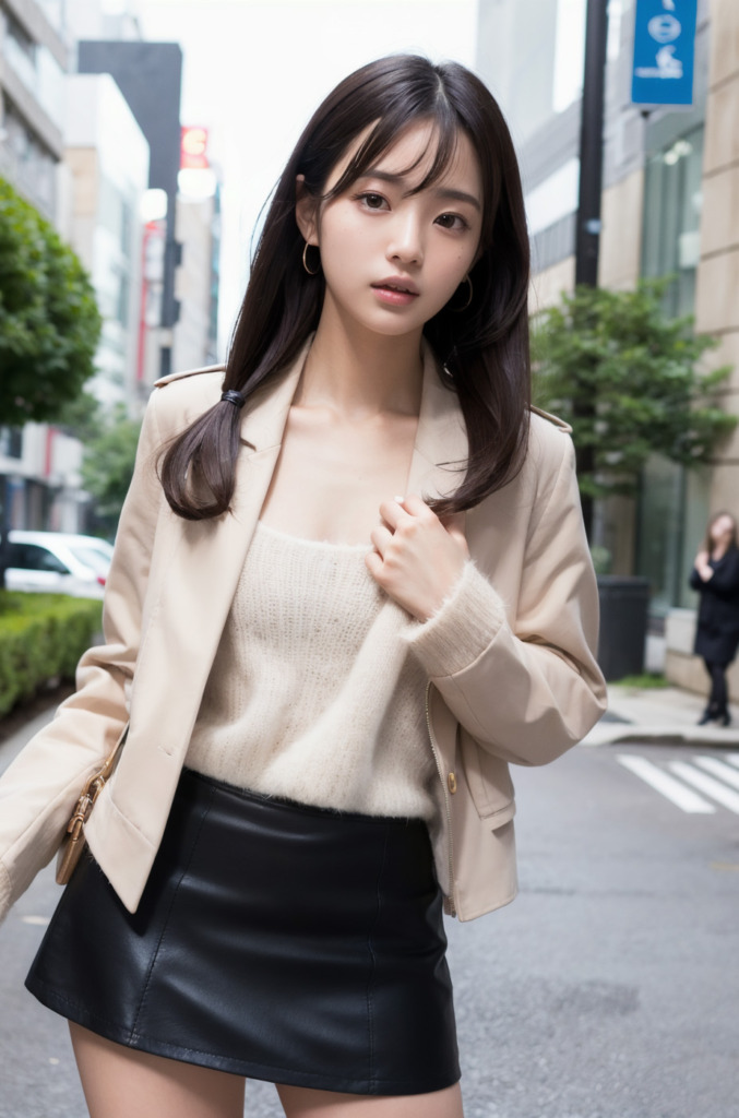 【リアルAI画像】スカートを履いたオシャレ女子(AIグラビア)