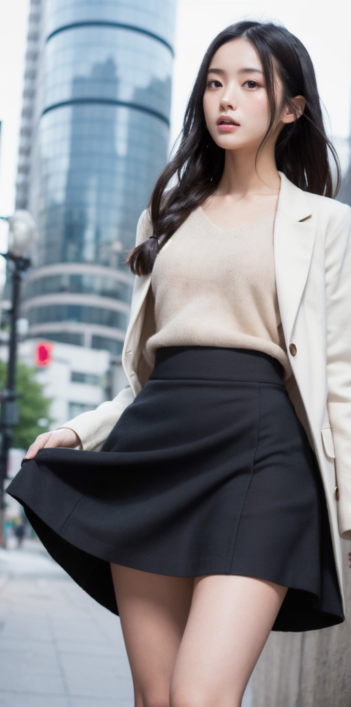 【リアルAI画像】スカートを履いたオシャレ女子(AIグラビア)