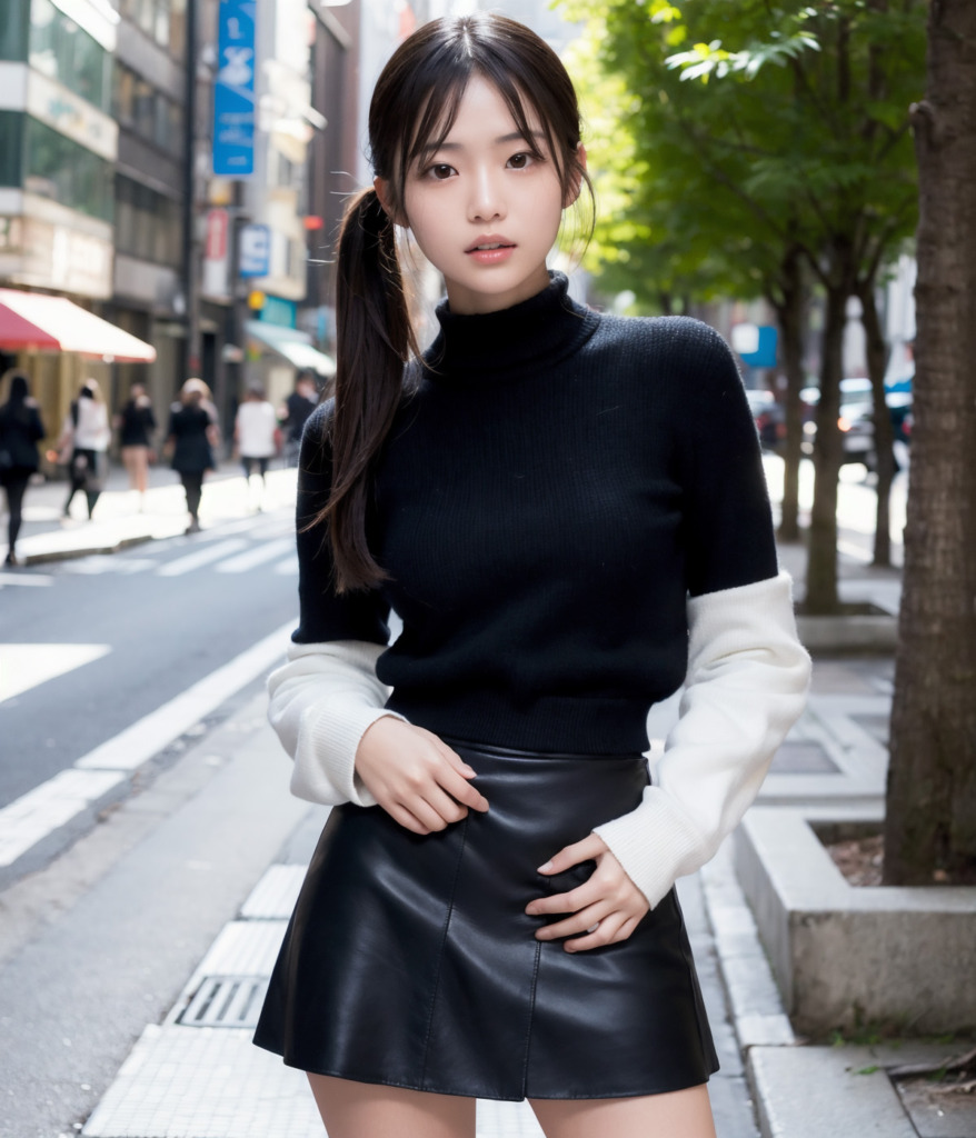 【リアルAI画像】スカートを履いたオシャレ女子(AIグラビア)