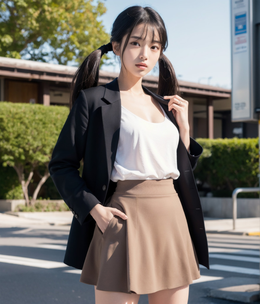 【リアルAI画像】スカートを履いたオシャレ女子(AIグラビア)