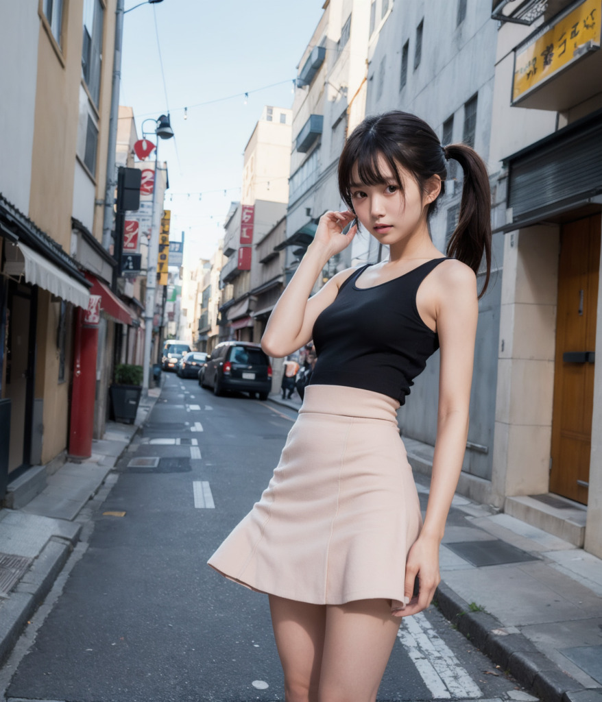 【リアルAI画像】スカートを履いたオシャレ女子(AIグラビア)
