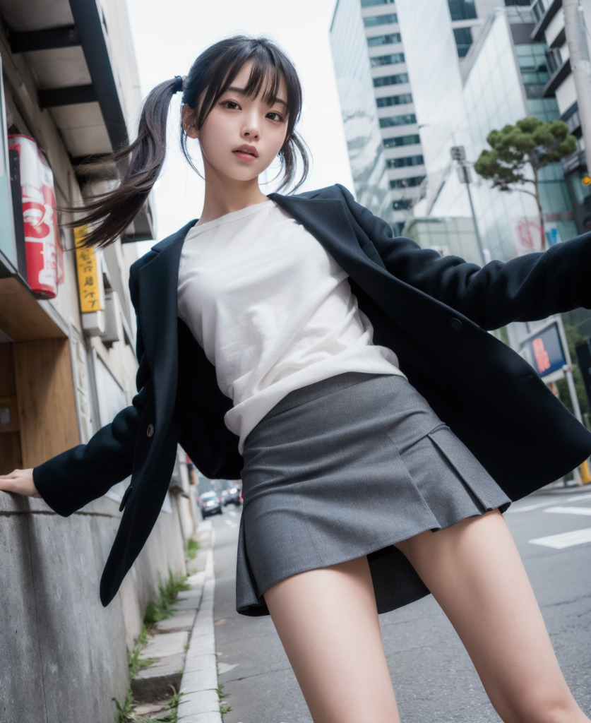 【リアルAI画像】スカートを履いたオシャレ女子(AIグラビア)