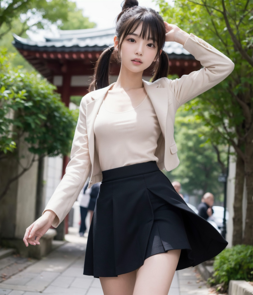 【リアルAI画像】スカートを履いたオシャレ女子(AIグラビア)