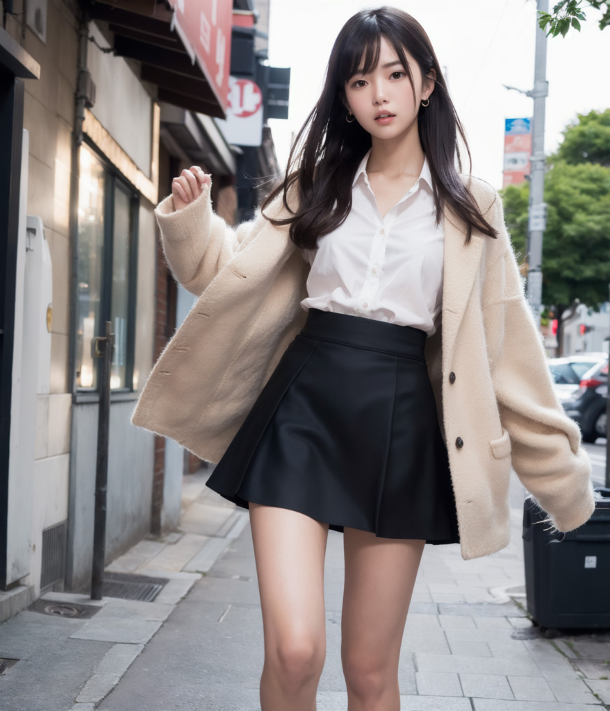 【リアルAI画像】スカートを履いたオシャレ女子(AIグラビア)
