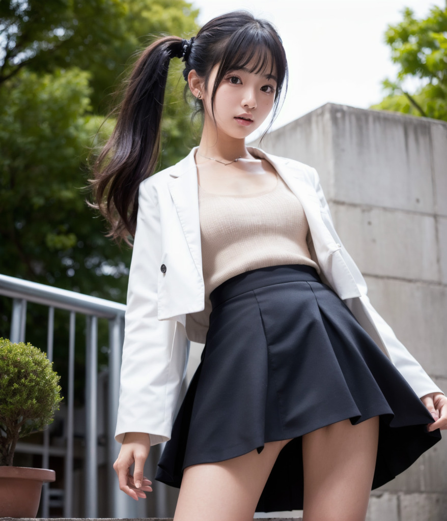 【リアルAI画像】スカートを履いたオシャレ女子(AIグラビア)