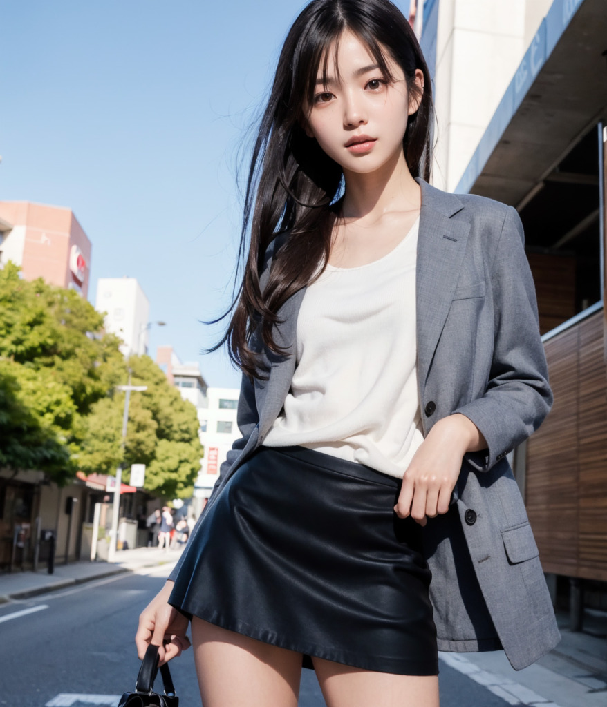 【リアルAI画像】スカートを履いたオシャレ女子(AIグラビア)
