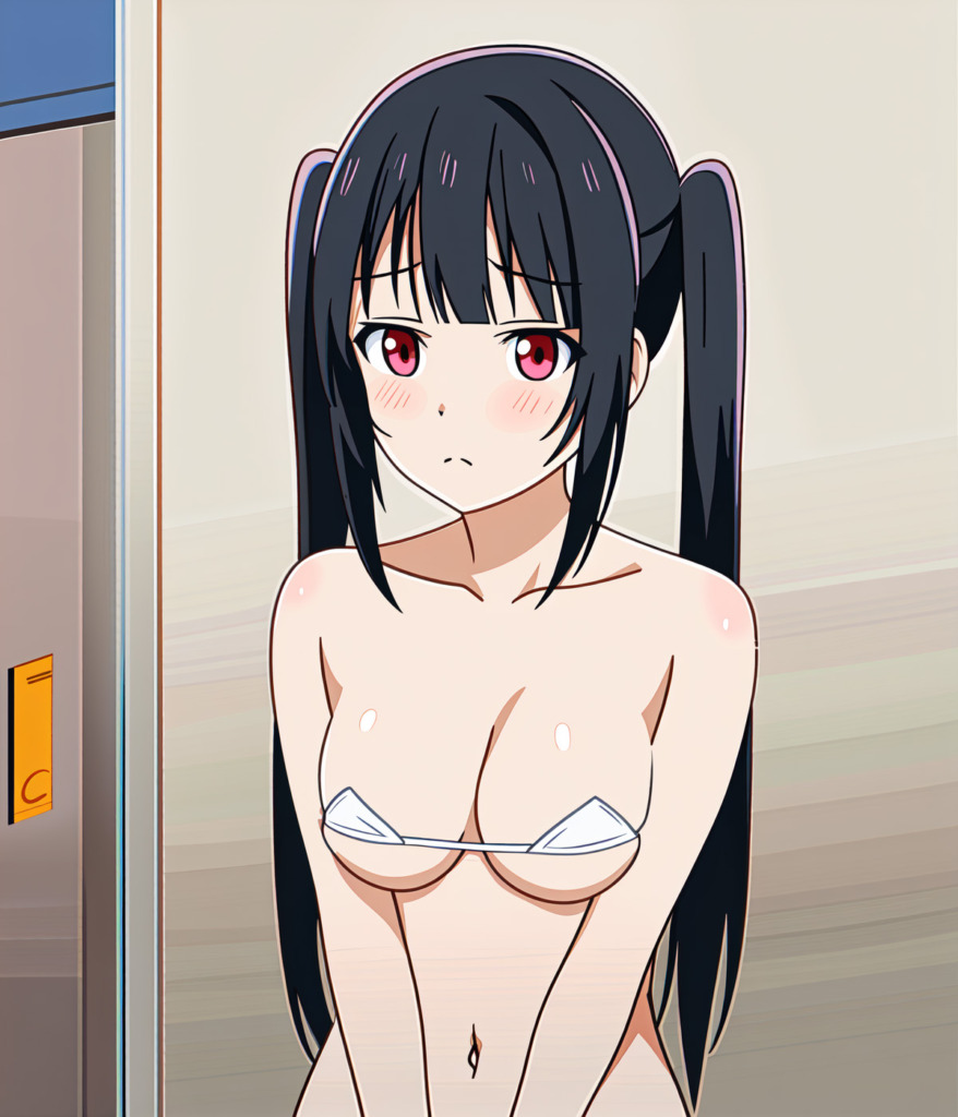 【二次元AI微エロ】室内にいるマイクロビキニを着た美少女【オリジナルAIエロ画像】