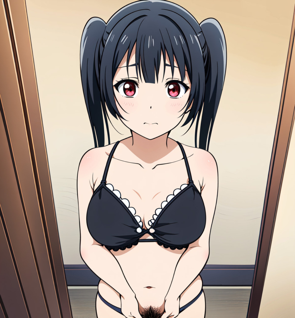 【二次元AI微エロ】室内にいるマイクロビキニを着た美少女【オリジナルAIエロ画像】