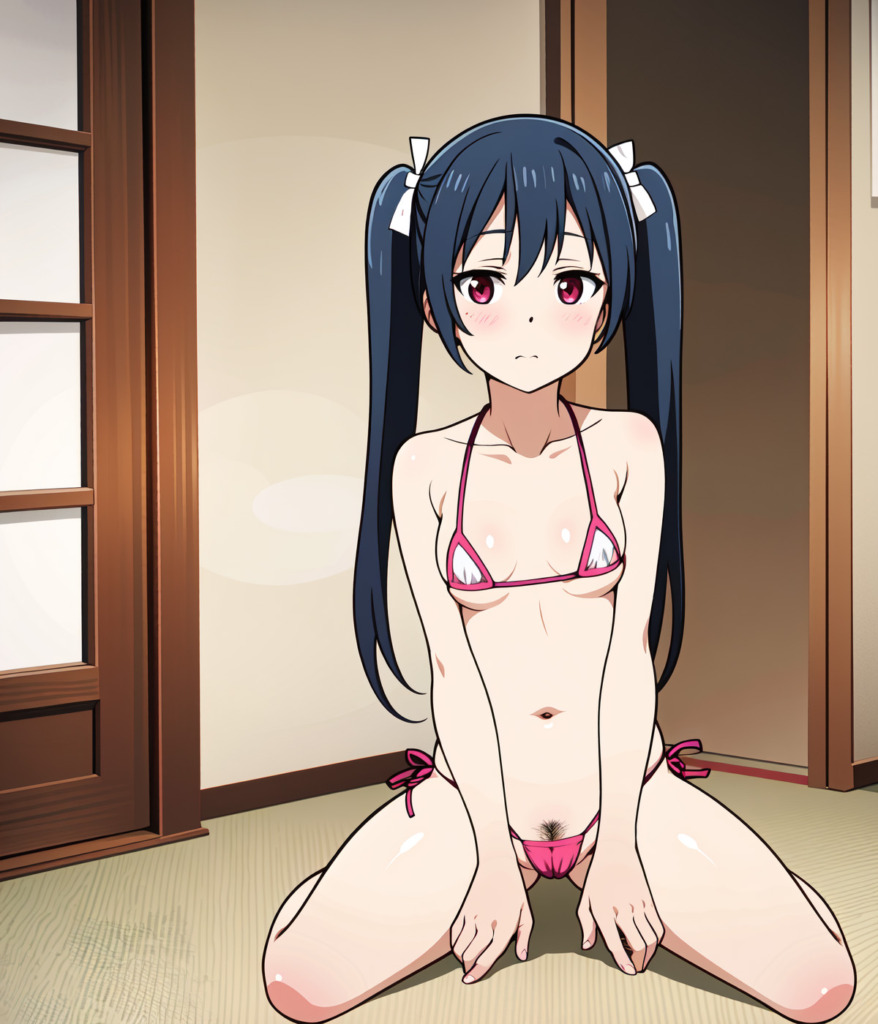 【二次元AIエロ】ビキニの下がほぼヒモ⁉履いてない⁉丸見えビキニを着てる美少女たち【オリジナルAIエロ画像】