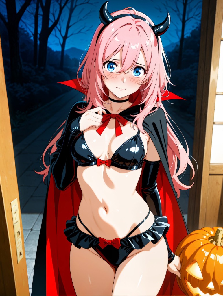 【二次】ハロウィンの二次元AIエロ画像(オリジナル)【セクシーコスプレから丸出しコスプレまで】