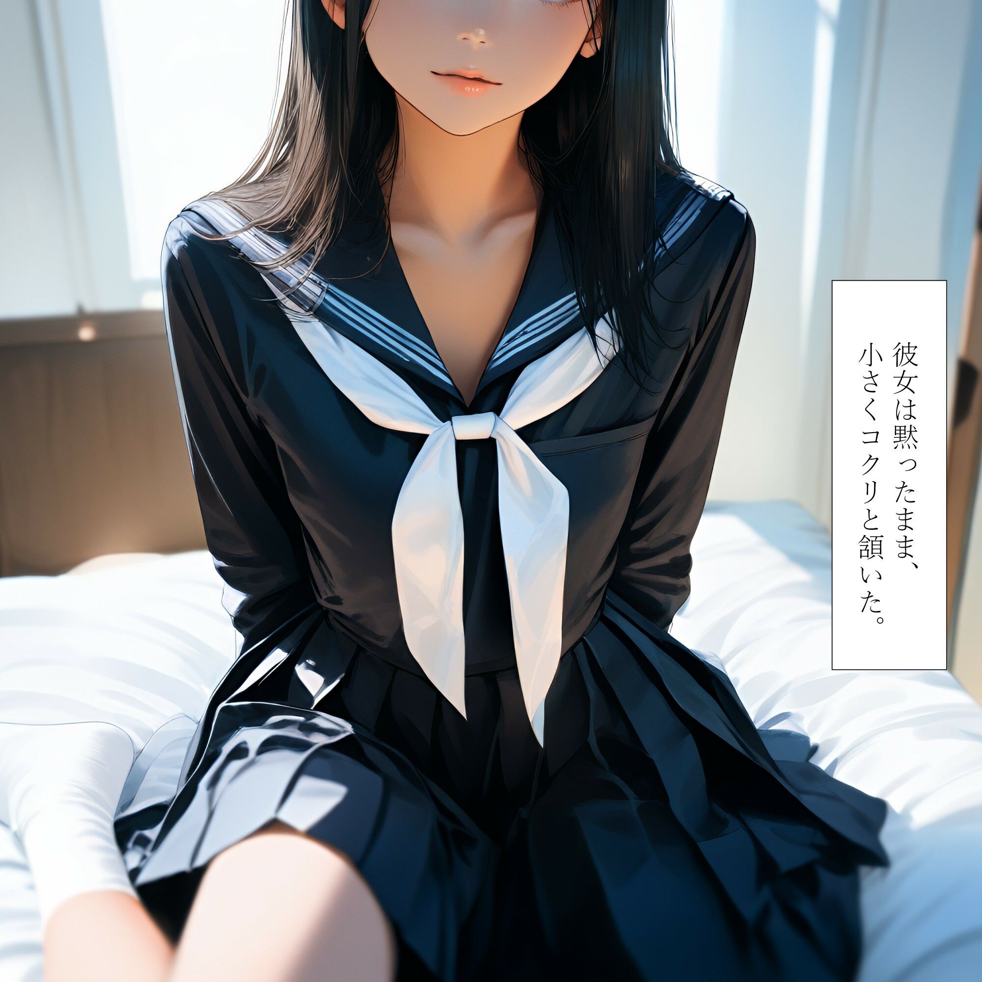 【二次】無表情な美女系JKをラブドールとして使う…[ストーリーあり二次元AIエロ画像]