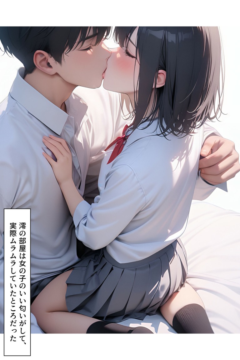 【セリフつき二次】妹の友達の制服JK(デート編)【セリフ付き二次元AIエロ画像】