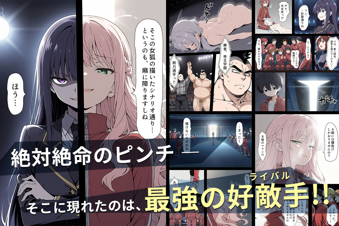 【AI漫画】エロ汁沸き立つ学園SEXバトルの異色作!性交で激闘する美少女がシコれすぎるAIエロマンガ
