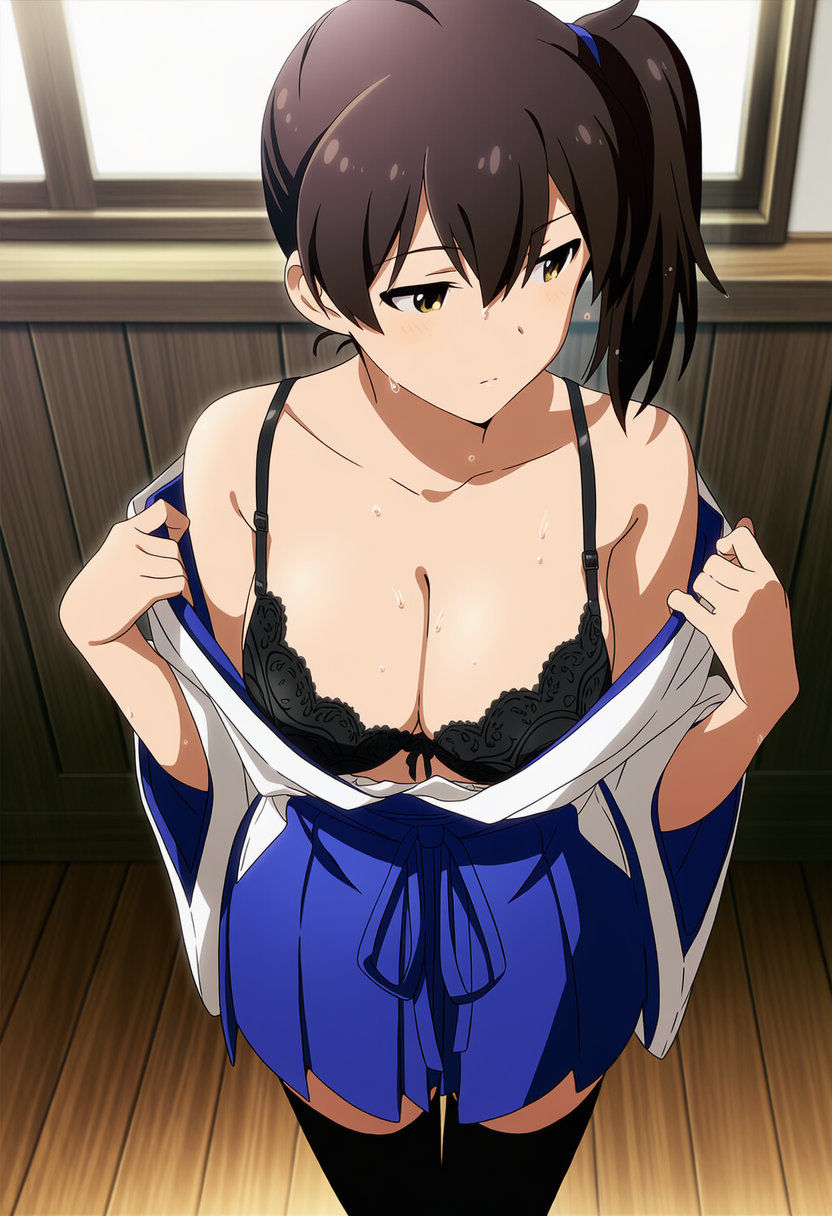 【二次】びしょ濡れの艦隊少女がナマ着替えでおっぱい丸出し♡清楚娘たちのあられもない盗撮姿がシコい二次元AIエロ画像