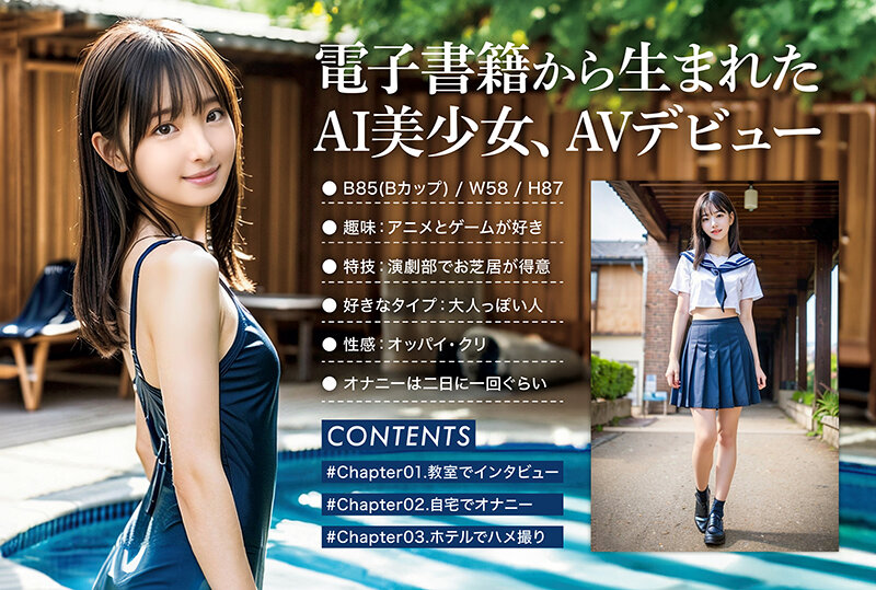 <a href="https://al.fanza.co.jp/?lurl=https%3A%2F%2Fvideo.dmm.co.jp%2Fav%2Fcontent%2F%3Fid%3Dh_1711dal00001&amp;af_id=zoimmewolf-991&amp;ch=api" rel="nofollow sponsored">【AI写真集発！】空想制服美少女 AI MODEL AV DEBUT ちっぱい編＃1～電子書籍から生まれたAI美少女、AVデビュー～</a><br>【AIAVレビュー】セーラー服のJKと中出しセックス///幼さの残る恥ずかしがり屋なJKのAIAV[身体は実写・顔はAIのAIAV]