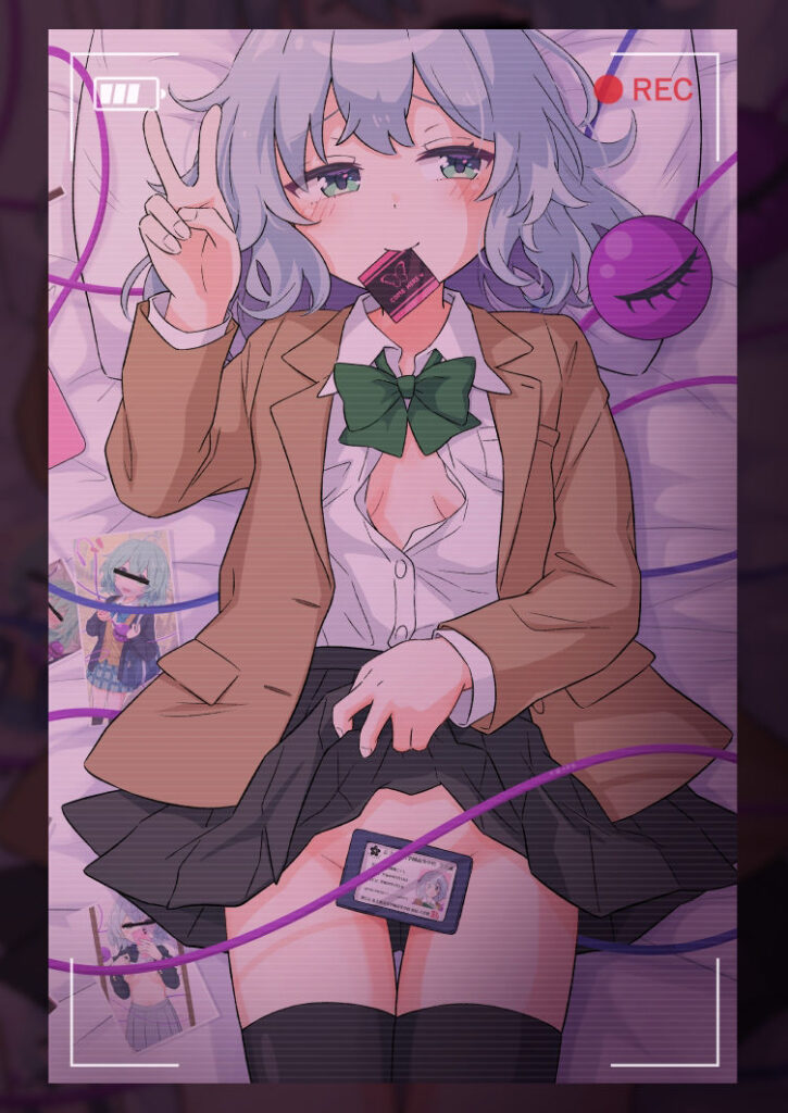 東方の古明地こいしが裏アカでセックスしまくり衝撃!ゴム咥えて中出し堕ちするビッチJK風パロ二次元エロ画像