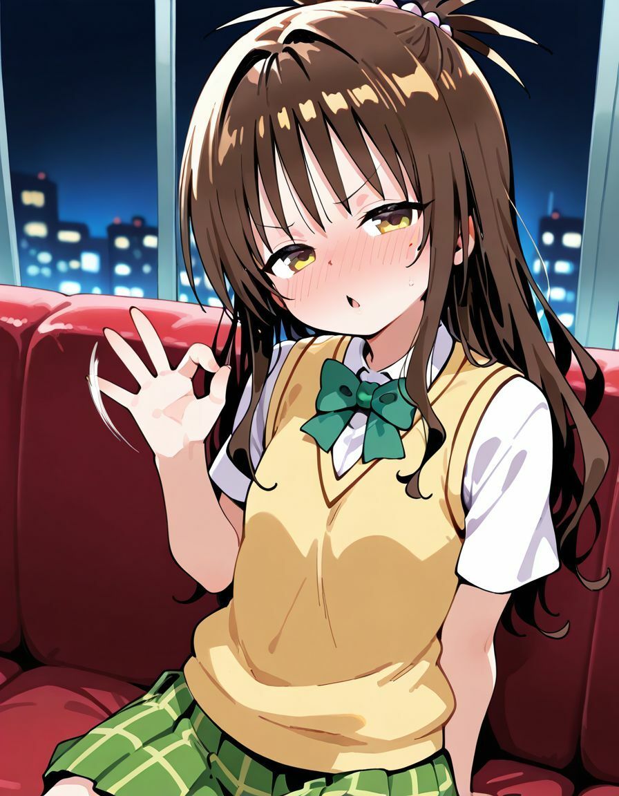 【二次】ToLOVEる結城美柑の顔射ナマフェラ＆本気セックス！ツンデレ妹の絶頂と事後の二次元AIエロ画像