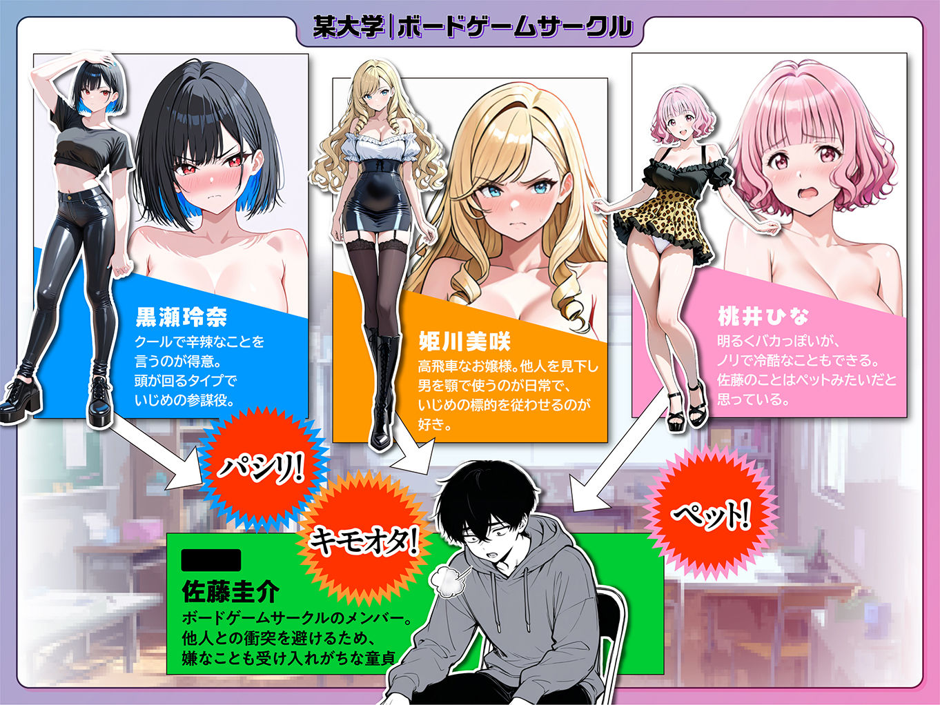 【AI漫画】いじめっ子ギャルをセックスで理解らせ肉棒お仕置き!人生すごろくゲームで命令強制聞かせ放題でレイプするAIエロマンガ