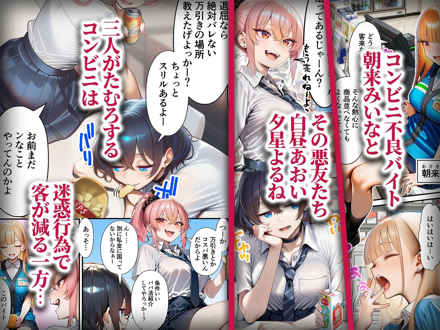 【AI漫画】ギャル人質がライブ配信でオシッコ放尿&レズ堕ち!レイプセックスで人生ぶっ壊されるAIエロマンガ
